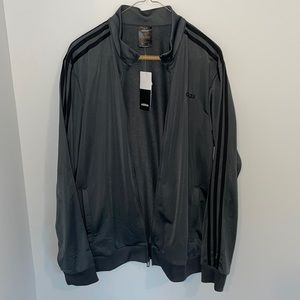 New, never worn. Dark Grey Adidas Tracksuit Jacket. Size: Large